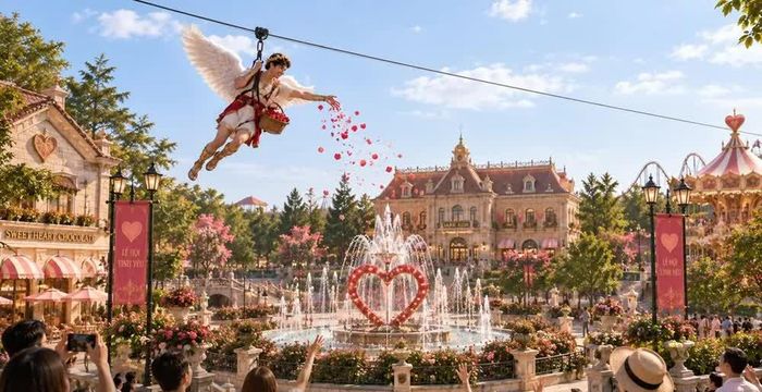  Quảng trường ngập sắc hoa hứa hẹn những cuộc hẹn Valentine lãng mạn và đầy bất ngờ 