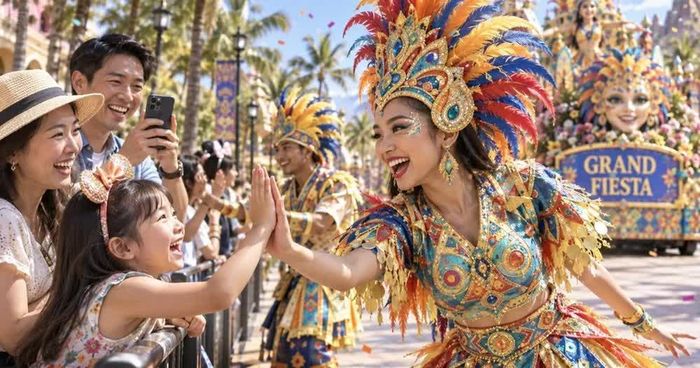  Du khách hòa mình vào không khí Carnival rực rỡ sắc màu tại phân khu Lễ hội Nam Mỹ 