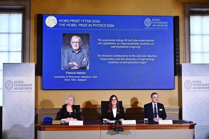 Viện Hàn lâm Khoa học Hoàng gia Thụy Điển công bố quyết định trao Giải Nobel Vật lý năm 2026 cho nhà vật lý thiên văn Francis Halzen