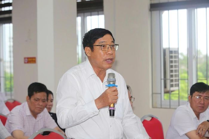 Ông Nguyễn Duy Nở, Giám đốc Công ty TNHH Hoàng Tuấn phát biểu tại hội nghị. Ảnh: Phúc Tuấn.