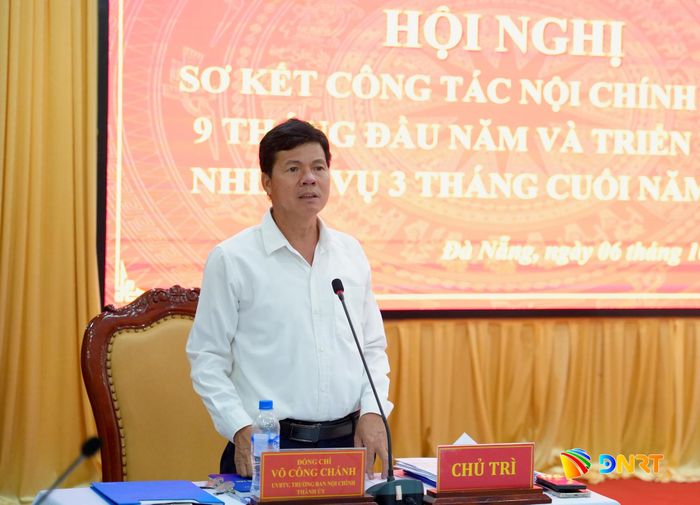 Trưởng ban Nội chính Thành ủy Võ Công Chánh phát biểu chỉ đạo. Ảnh: T.CÔNG
