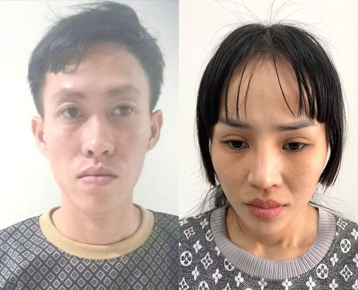 Đối tượng Trần Thanh Tâm và Trần Thị Kiều Oanh. Ảnh: Nguyễn Giang