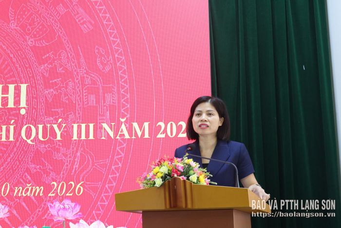 Phó Trưởng Ban Tuyên giáo Tỉnh ủy phát biểu tại hội nghị