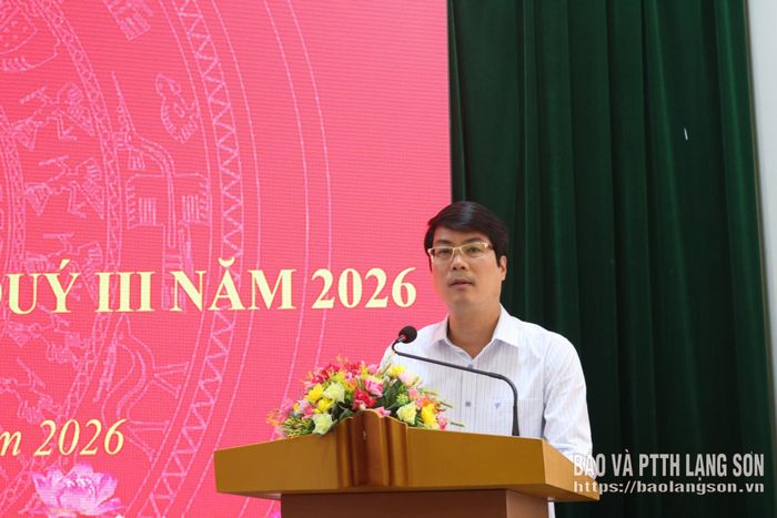 Lãnh đạo Sở Tài chính thông tin tình hình, kết quả thực hiện nhiệm vụ phát triển kinh tế - xã hội 9 tháng đầu năm 2026