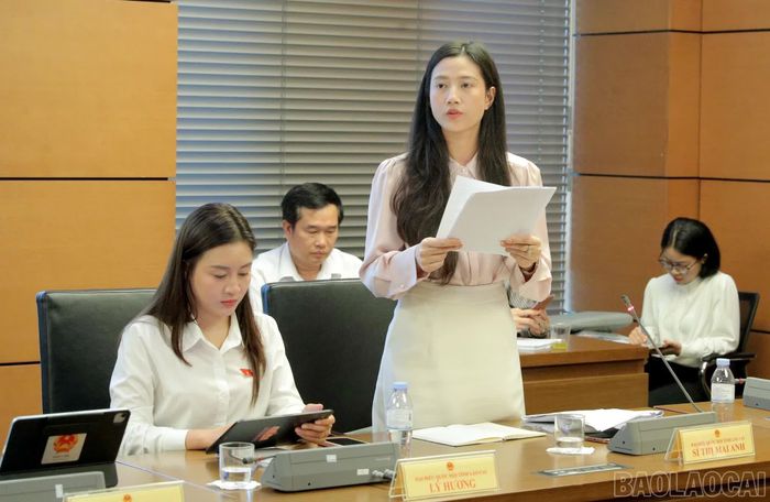 Đại biểu Quốc hội tỉnh Lào Cai tham gia thảo luận tổ tại Kỳ họp không thường lệ thứ Nhất, Quốc hội khóa XVI.