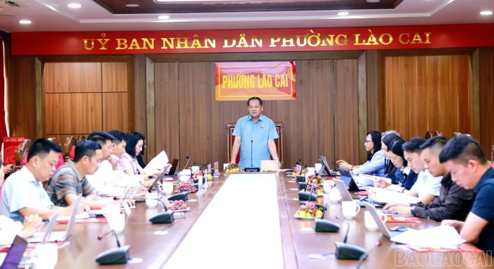 Đoàn Giám sát Thường trực HĐND tỉnh làm việc với phường Lào Cai.