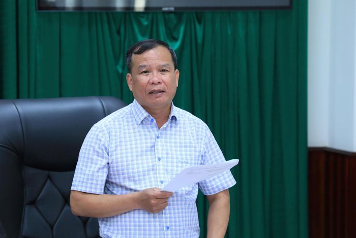 Phó Trưởng Ban Tuyên giáo Tỉnh ủy Lâm Đồng Lê Minh Quang phát biểu kết thúc cuộc họp