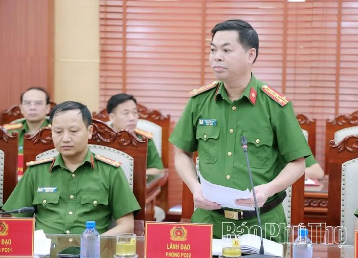 Đại diện Phòng Cảnh sát hình sự, Công an tỉnh đóng góp ý kiến vào dự thảo Bộ luật Hình sự (sửa đổi).