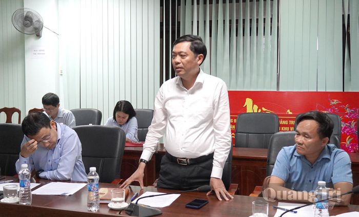 Đại diện lãnh đạo Sở Xây dựng phát biểu ý kiến - Ảnh: C.H