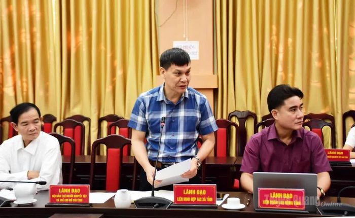 Đại diện tổ chức thành viên phát biểu tại hội nghị.
