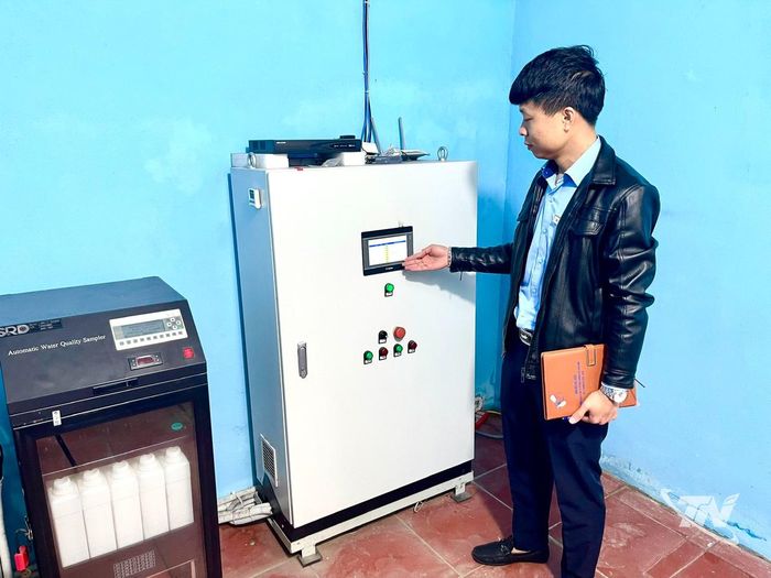 Kiểm tra hệ thống quan trắc môi trường tại Công ty CP Môi trường Việt Xuân Mới.