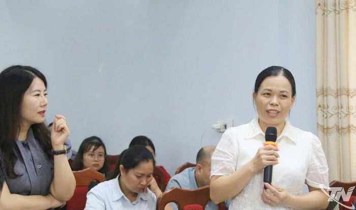 Đại biểu xã Phúc Lộc tham gia thảo luận tại Hội nghị.
