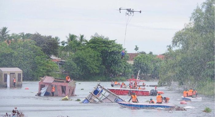  Diễn tập phòng, chống bão lụt và tìm kiếm, cứu nạn năm 2026 tại xã Lộc An. 