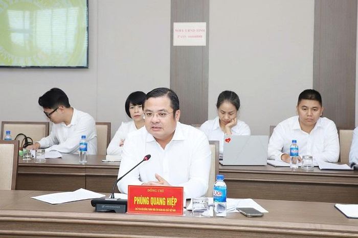 Ông Phùng Quang Hiệp, Bí thư Đảng ủy, Chủ tịch HĐTV Tập đoàn Hóa chất Việt Nam phát biểu, kiến nghị tháo gỡ khó khăn cho Công ty Apatit Việt Nam