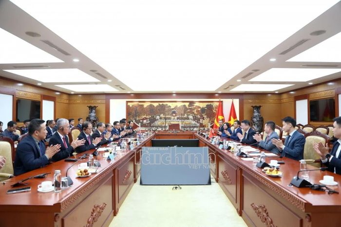 Quang cảnh buổi tiếp. Ảnh: Đức Minh