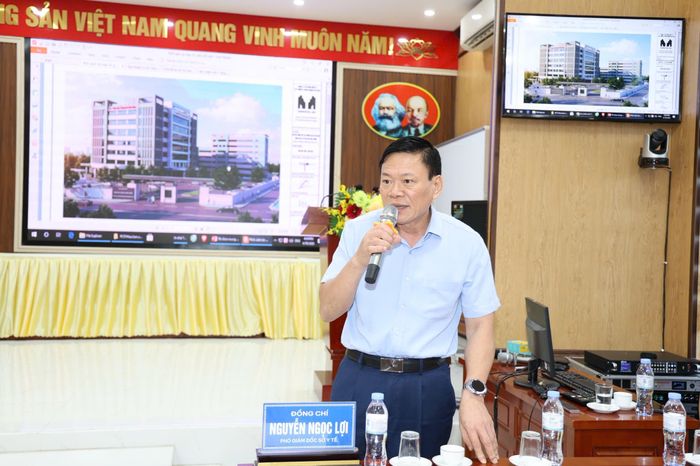 Phó Giám đốc Sở Y tế tỉnh Phú Thọ Nguyễn Ngọc Lợi phát biểu tại buổi làm việc.