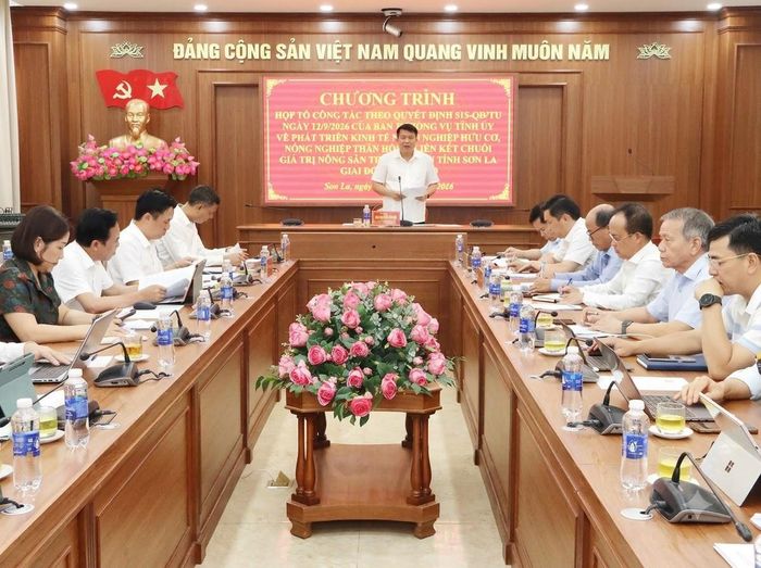 Họp Tổ công tác 515 của Ban Thường vụ Tỉnh ủy Sơn La về phát triển kinh tế nông nghiệp hữu cơ, nông nghiệp tuần hoàn, liên kết chuỗi giá trị nông sản trên địa bàn tỉnh, giai đoạn 2026-2030