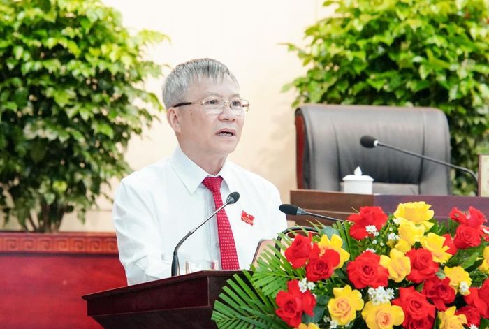 Chủ tịch HĐND TP. Đà Nẵng Nguyễn Đức Dũng phát biểu khai mạc Kỳ họp (Ảnh: PV)