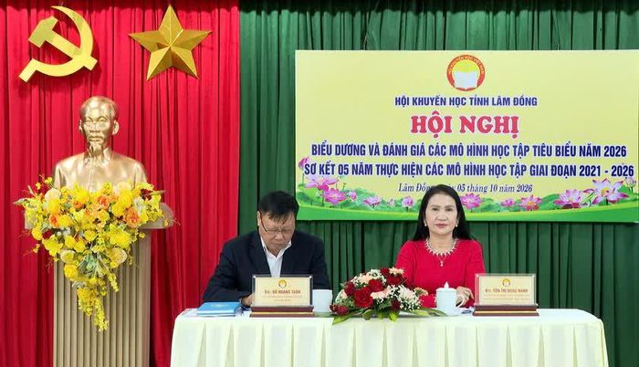 Hội Khuyến học tỉnh Lâm Đồng tổ chức hội nghị Biểu dương và đánh giá các mô hình học tập tiêu biểu năm 2026.