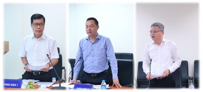 Hội đồng nghiệm thu đề nghị Ban Đề tài tiếp tục rà soát, làm rõ hơn nội hàm và tiêu chí đánh giá hiệu quả khai thác dữ liệu điện tử. Ảnh: N.LY