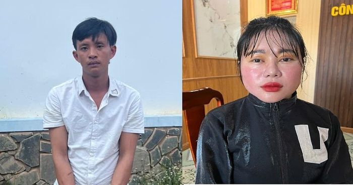 Hai bị can Bùi Văn Tiến (trái) và Trần Thị Hằng trong vụ án ở TP Đồng Nai