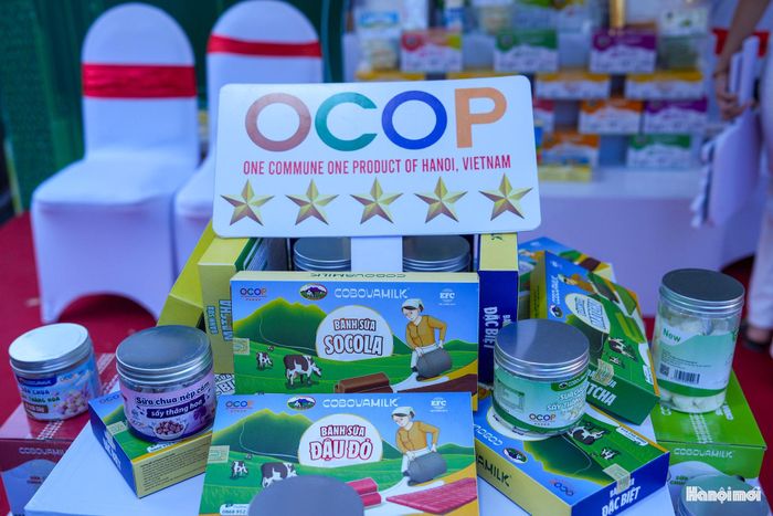 Các sản phẩm OCOP Hà Nội trưng bày, bán sản phẩm ngay tại chương trình.