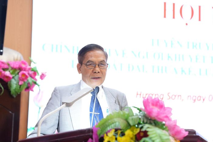 Luật sư Nguyễn Quốc Tuấn, báo cáo viên tại hội nghị. Ảnh: Công Phương