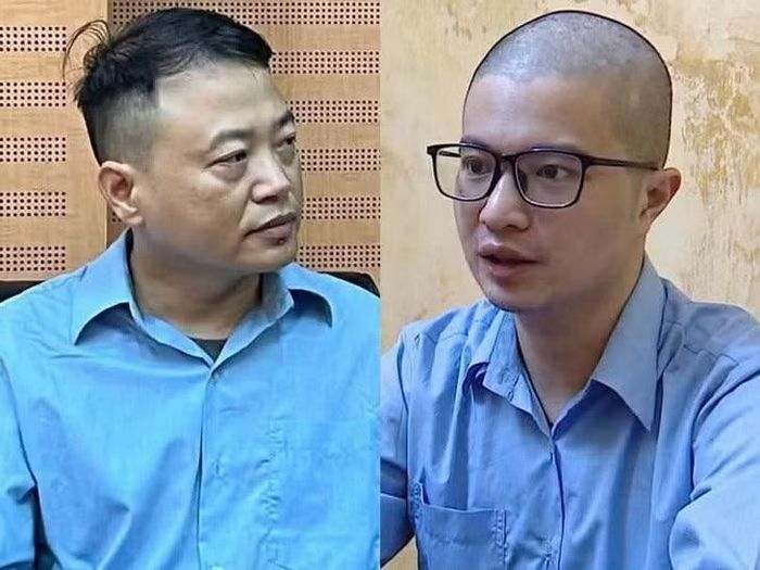 Nguyễn Hòa Bình ("Shark Bình") và "ông trùm" lừa đảo Mr Pips Phó Đức Nam.