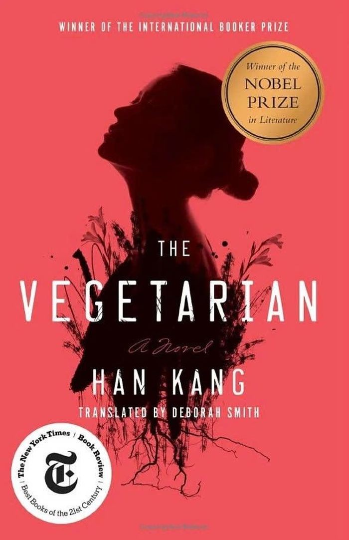 Bìa cuốn tiểu thuyết Người ăn chay của tác giả đoạt giải Nobel Văn học Han Kang. Ảnh: Amazon.