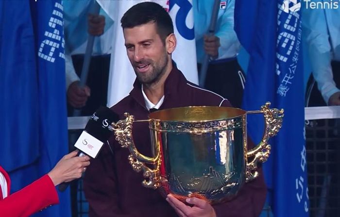 Djokovic giành danh hiệu thứ 102 trong sự nghiệp. Ảnh: Chụp màn hình