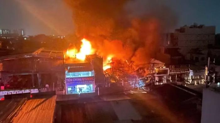 Hiện trường vụ cháy. (Ảnh: CTV)
