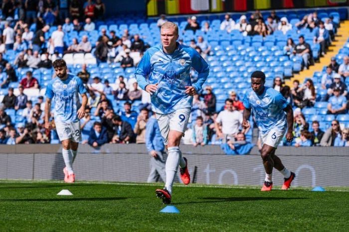 Haaland đang gặp vấn đề về thể lực do lịch thi đấu dày đặc. Ảnh: mancity.com