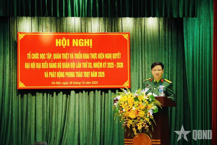   Viện Thiết kế tàu quân sự tổ chức học tập, quán triệt và triển khai thực hiện Nghị quyết Đại hội đại biểu Đảng bộ Quân đội lần thứ XII và phát động Phong trào Thi đua Quyết thắng năm 2026. 