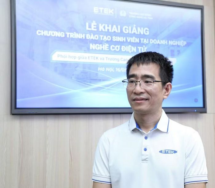 Ông Nguyễn Quốc Đạt, Chủ tịch Hội đồng quản trị Công ty Cổ phần Giải pháp Tự động hóa ETEK. (ảnh: Hà Trang)