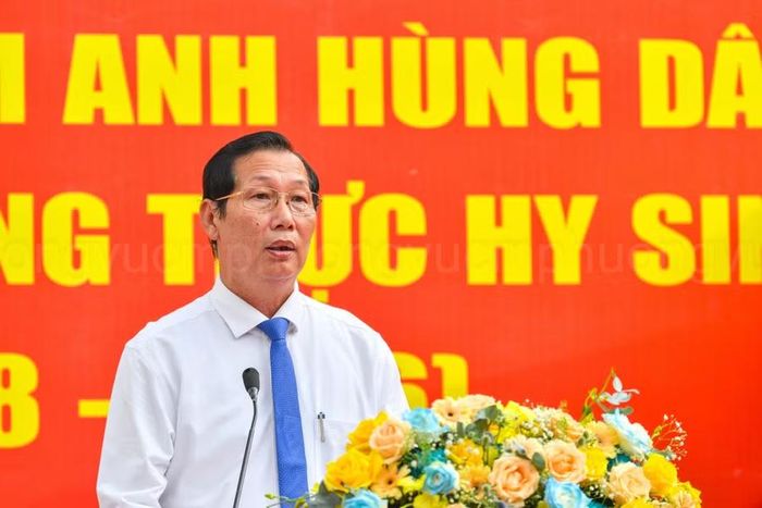 Ông Lê Văn Phước, Phó Chủ tịch UBND tỉnh An Giang, phát biểu tại buổi lễ.