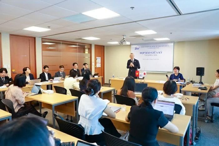 Quang cảnh buổi họp báo. (Ảnh: JICA)
