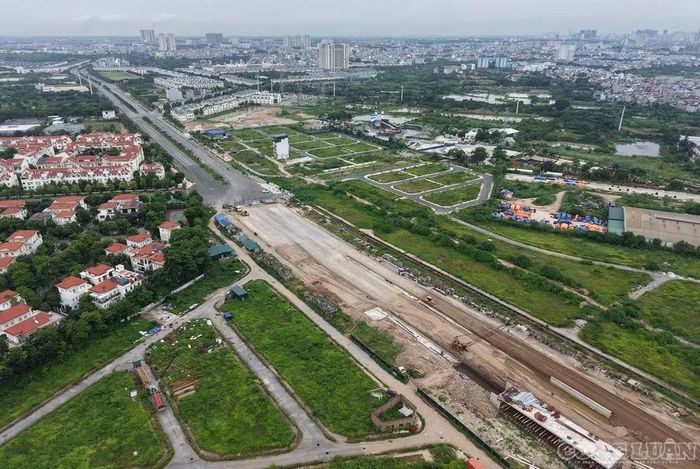 Đường Vành đai 3,5 qua địa bàn xã Hoài Đức.