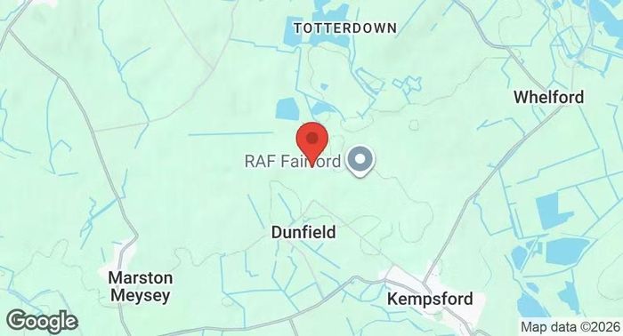 Vị trí căn cứ không quân RAF Fairford thuộc Lực lượng Không quân Hoàng gia Anh. Ảnh: Google Maps