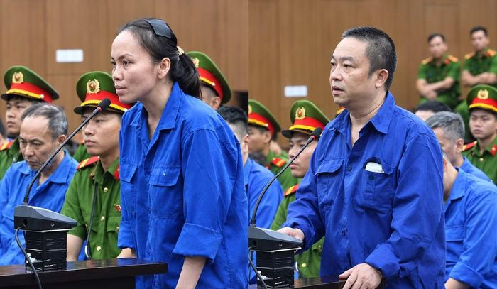 Vợ chồng bà Đặng Thị Hòa và ông Trần Văn Trường