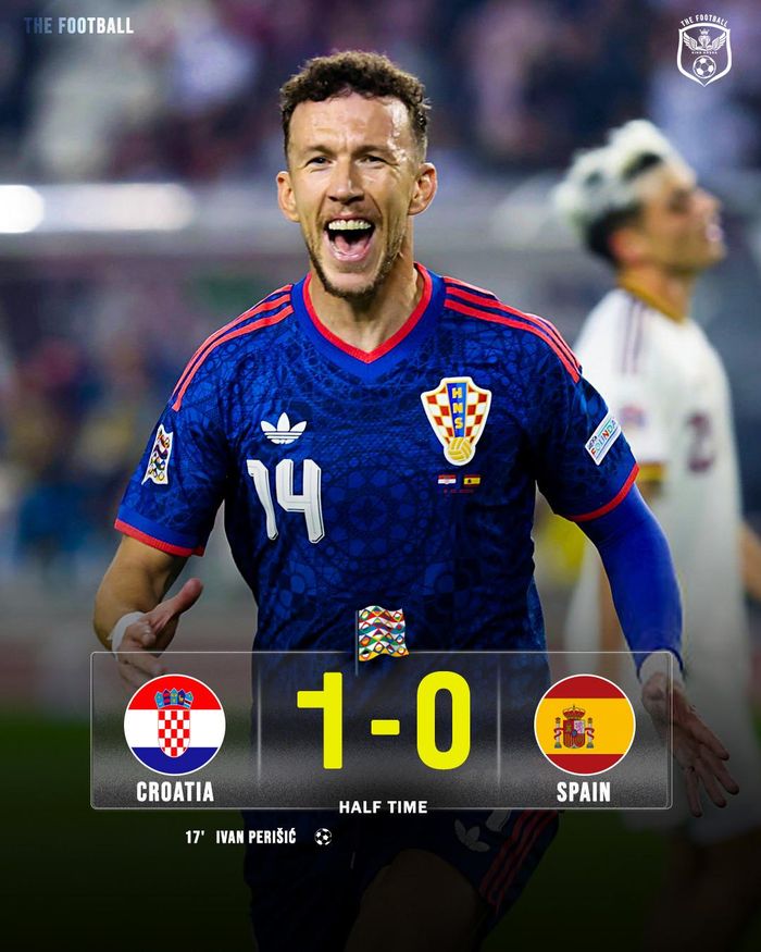 45 phút đầu khép lại với tỷ số 1-0 nghiêng về Croatia