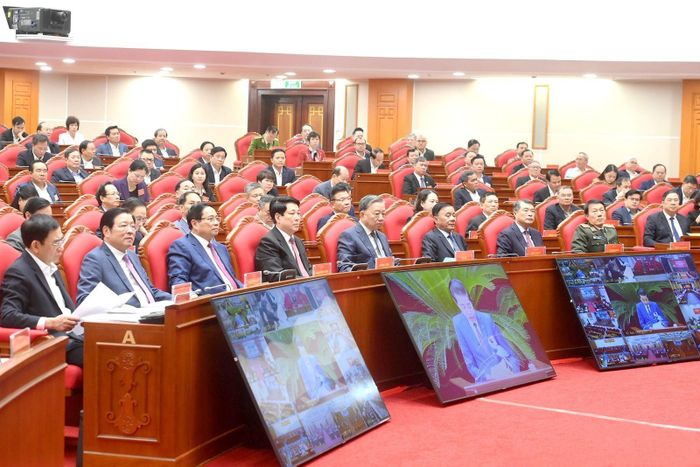 Tổng Bí thư Tô Lâm và các đại biểu dự Hội nghị toàn quốc tổng kết công tác phòng, chống tham nhũng, lãng phí, tiêu cực năm 2025. Nguồn: Bocongan.gov.vn