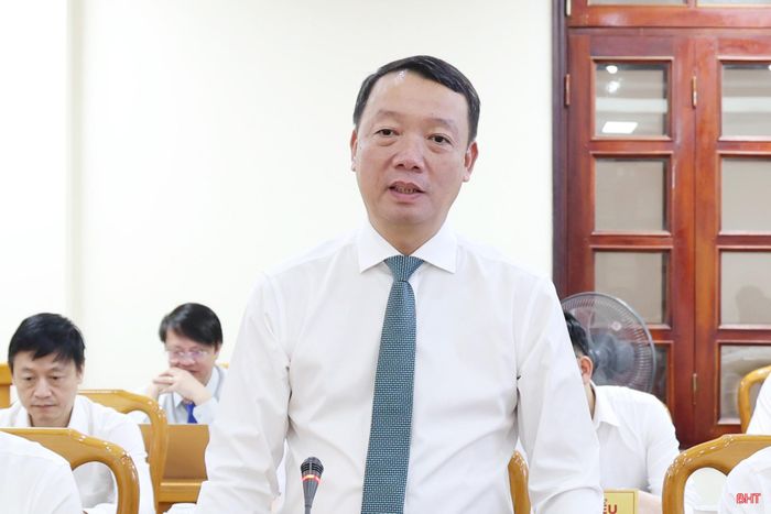 Chủ tịch UBND tỉnh Phan Thiên Định phát biểu tại lễ ký kết.