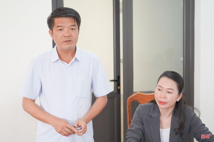 Đồng chí Trần Nhật Tân - Trưởng ban Nội chính Tỉnh ủy phát biểu tại buổi làm việc.