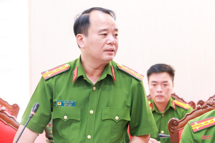 Đại diện ngành công an đóng góp ý kiến vào các dự án luật.