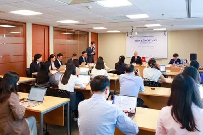 Cơ quan Hợp tác quốc tế Nhật Bản tổ chức họp báo giữa kỳ, ngày 7/10. (Ảnh: JICA/Vietnam+)