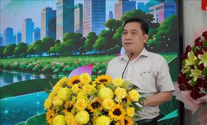 Ông Ngô Huỳnh Quang Thái, Giám đốc Sở Khoa học và Công nghệ tỉnh Đồng Tháp, phát biểu tại Hội thảo.