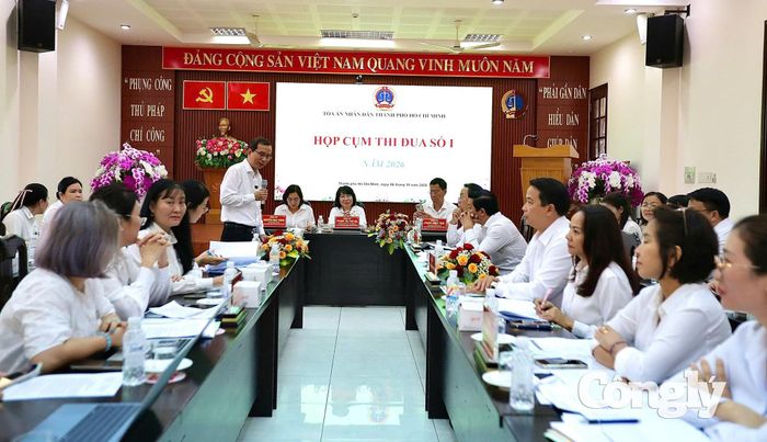 Chánh án TAND khu vực 7 - TP.HCM Nguyễn Văn Bình phát biểu.