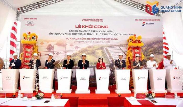 9 tháng năm 2026, TP. Quảng Ninh khởi công, khánh thành nhiều dự án công trình trọng điểm. Ảnh: Quang Ninh Media Group