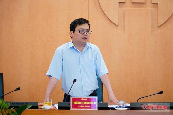 Thứ trưởng Bộ Công Thương Trương Thanh Hoài phát biểu tại buổi làm việc. Ảnh: Minh Đức