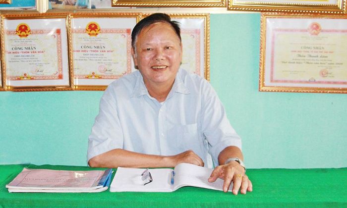 Ông Vũ Văn Bình, Trưởng Ban Công tác mặt trận thôn Thanh Lâm, xã Hoàng Vân.